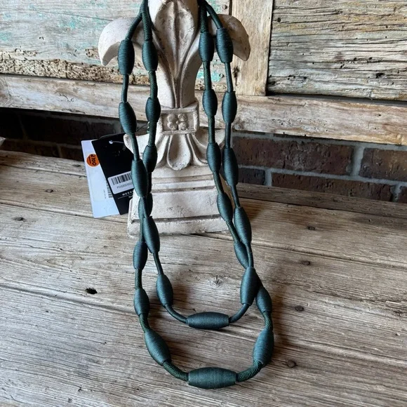 MaxMara Weekend Dark Green Layered Necklace - Picture 7 of 11